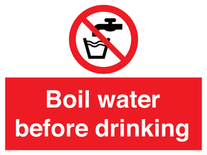 Boil water before drinking
